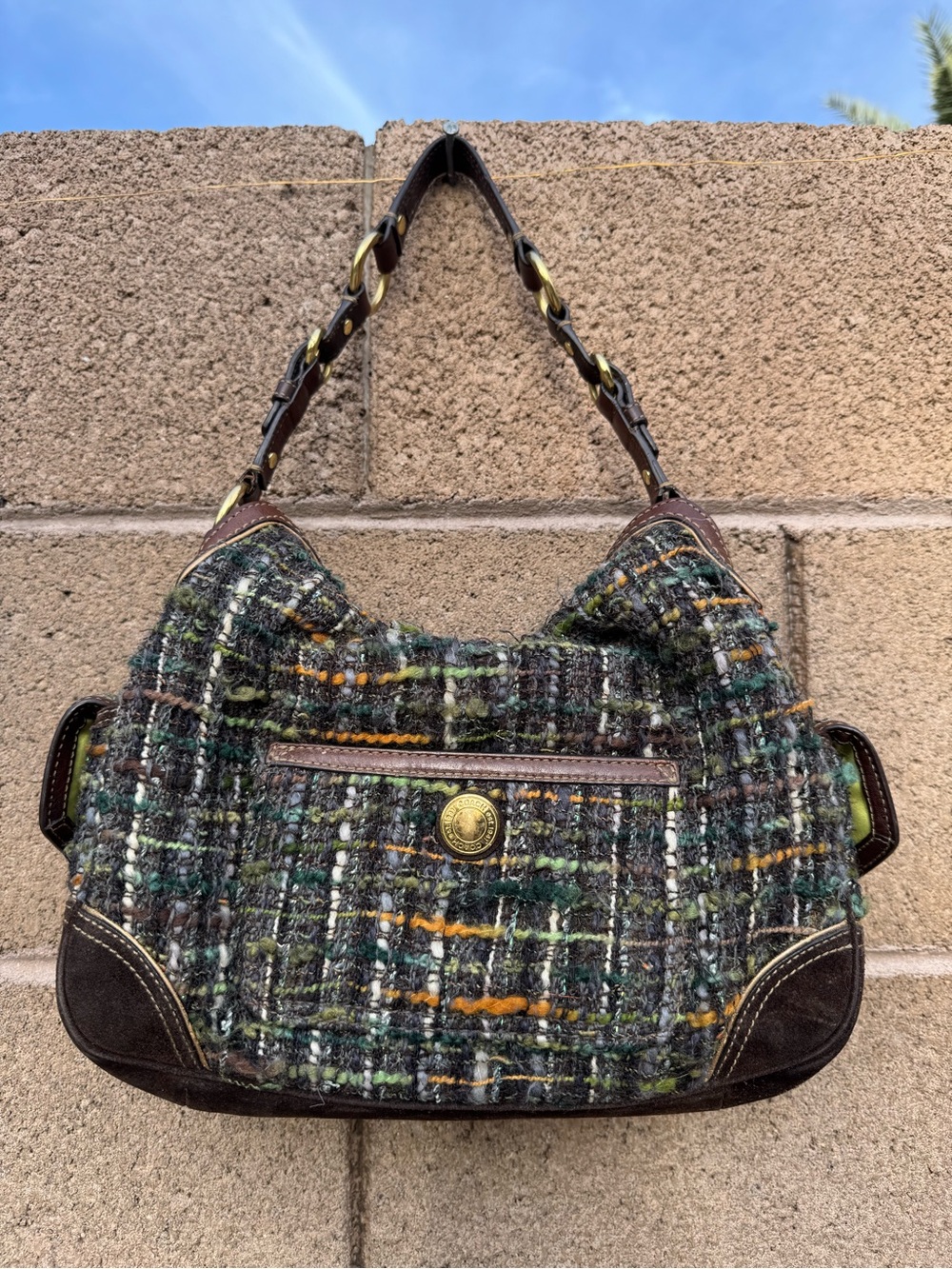 Vintage Coach Chelsea Boucle Tweed Bag